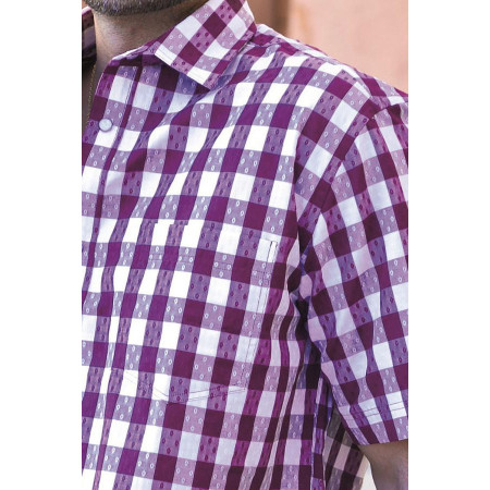 Chemise fermeture pressions T2 à 8 - Violine Zoom