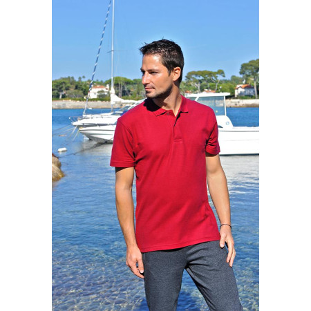 Polo uni 6 coloris rouge