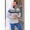 Polo gris col zippé 