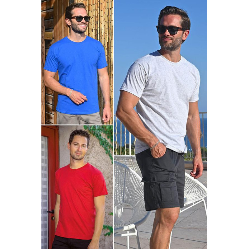 Lot De 3 Tee shirt 100 Coton Peign Pour Homme Senior Facilavi lot-de-3-tee-shirt-100-coton-peign-pour-homme-senior-facilavi