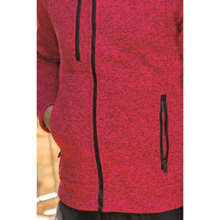 Veste fermeture zip rouge  avant