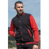 Veste fermeture pressions rouge face