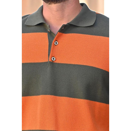Polo coton rayures zoom