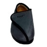 Chaussons pieds larges gris vue de dessus