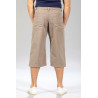 Pantacourt élastiqué coton beige Roger dos