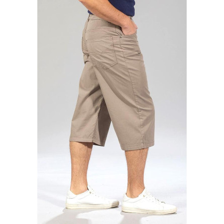 Pantacourt élastiqué coton beige Roger profil