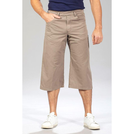 Pantacourt élastiqué coton beige Roger