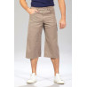 Pantacourt élastiqué coton beige Roger