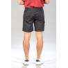 Short élastiqué ceinture confort 5 poches gris dos