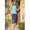 Top coton - bleu fantaisie tenue