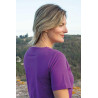Tshirt brodé coton mauve profil 