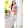 Pull manches courtes T38 à 56 -saumon - tenue