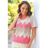 Pull manches courtes col rond femme senior