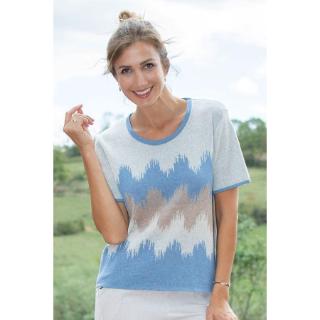 Pull manches courtes T38 à 56 - 2 coloris