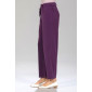 Pantalon élastiqué violet profil
