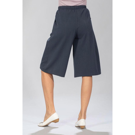 Jupe culotte élastiquée marine dos