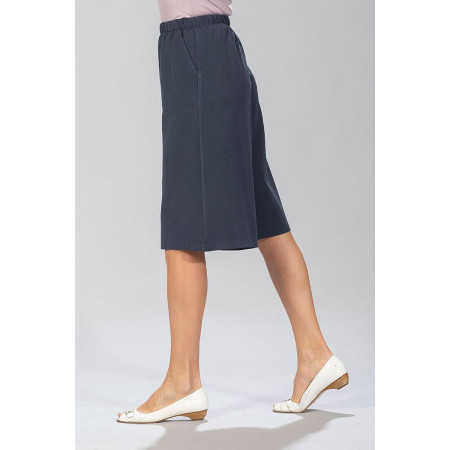 Jupe culotte élastiquée marine profil