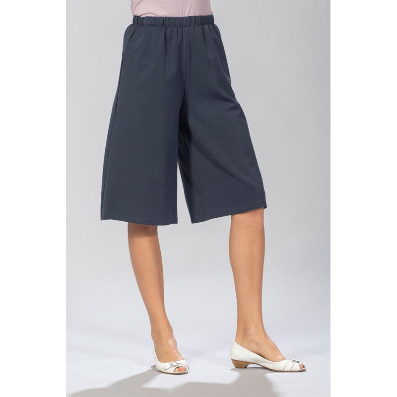 Jupe culotte élastiquée marine