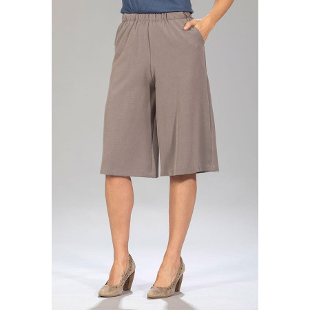 Jupe culotte élastiquée beige