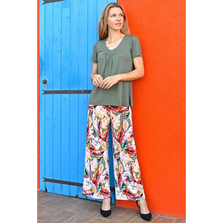 Pantalon élastiqué ample 