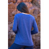 Pull fluide T.38 à 68 marine de dos