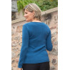 Gilet très doux au toucher T.36 à 54 Bleu de dos