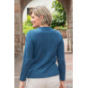 Cardigan 4 coloris T.38 à 56 bleu de dos