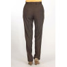 Pantalon ceinture confort T 38 à 56 marron de dos