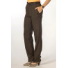 Pantalon ceinture confort T 38 à 56 marron de profil