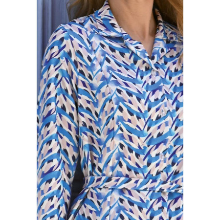 Robe 3 boutons T.38 à 60 - Graphique bleu détail