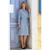 Robe 3 boutons T.38 à 60 - Graphique bleu tenue
