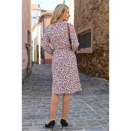 Robe ouverte devant T36 à 72 - Petites fleurs dos
