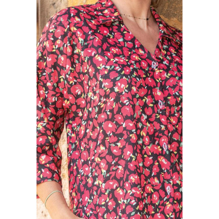 Robe ouverte devant bras forts - Rouge détail
