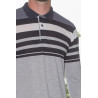 Grenouillère homme polo long gris detail