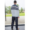 Grenouillère homme polo long gris de dos