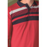 Grenouillère homme polo long cassis bordeaux detail