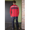 Grenouillère homme polo long cassis bordeaux dos