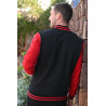 Veste fermeture pressions rouge dos
