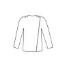 T-shirt ML ouvert dos complet pressions T2 à 8 - schéma pressions