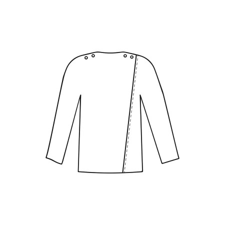 Polo ouvert dos croisé complet T2 à 6 - Schéma ouverture pressions