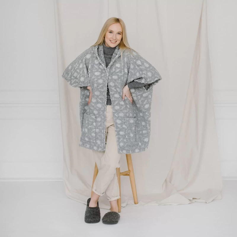 Veste intérieure enveloppante 50% merinos Veste intérieure enveloppante 50% merinos