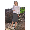 Jupe droite 4 coloris - T 38 à 60 taupe tenue
