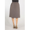 Jupe droite 4 coloris - T 38 à 60 taupe dos