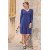 Robe souple unie - bleu marine face
