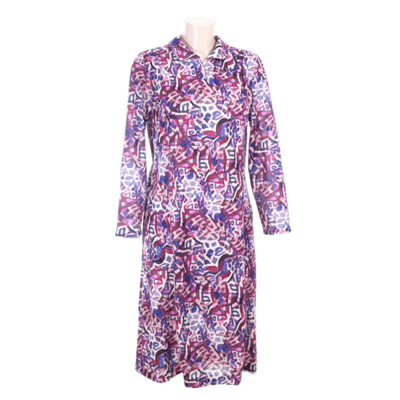 Robe médicalisée dos croisé pression T30 à 64 devant Robe médicalisée dos croisé pression T30 à 64 devant