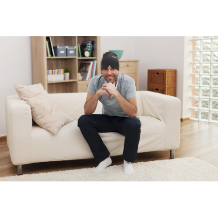 Bandeau contre les migraines - homme en situation