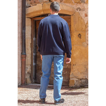 Polo 10% laine marine dos