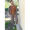 Polo hiver 10% laine taupe vue ensemble