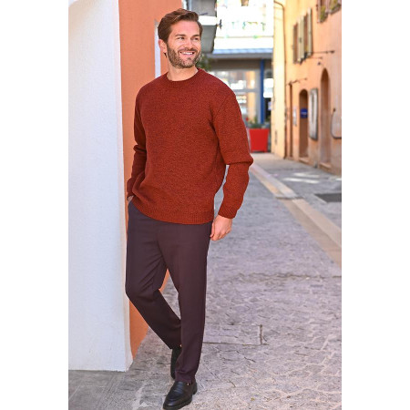 Polo 30% laine T2 à 6 bordeaux vue ensemble