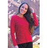 Pull uni effet maille - femme senior